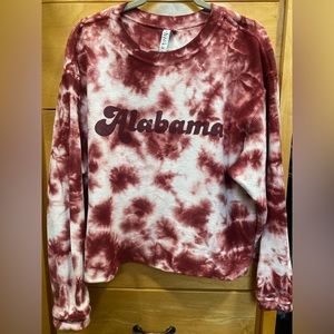 Alabama Tie Dye Ribbed oversized Sweatshirt - Size Small